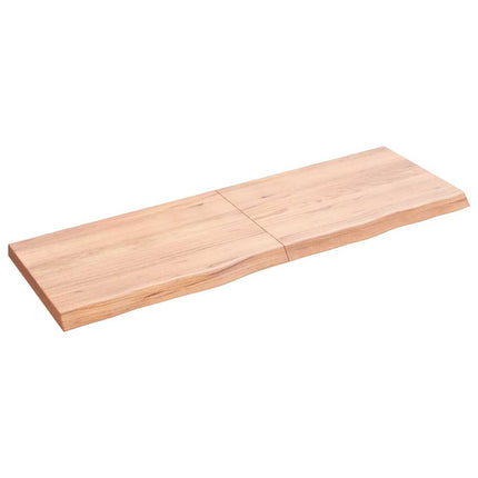 Bordsskiva ljusbrun 120x40x(2-4) cm behandlad massiv ek