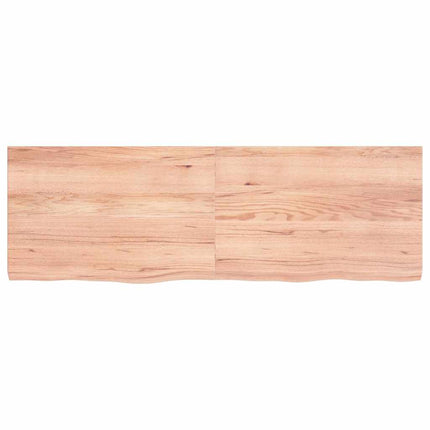 Bordsskiva ljusbrun 120x40x(2-4) cm behandlad massiv ek