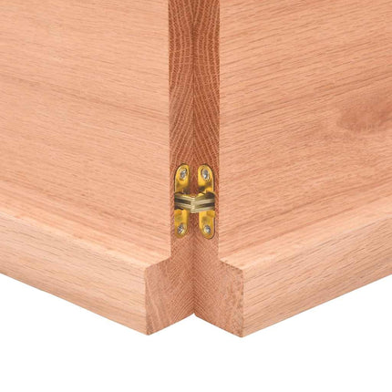 Bordsskiva ljusbrun 120x40x(2-4) cm behandlad massiv ek