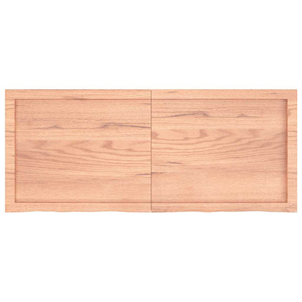 Bordsskiva ljusbrun 120x50x(2-6) cm behandlad massiv ek