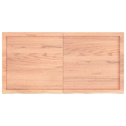 Bordsskiva ljusbrun 120x60x(2-4) cm behandlad massiv ek