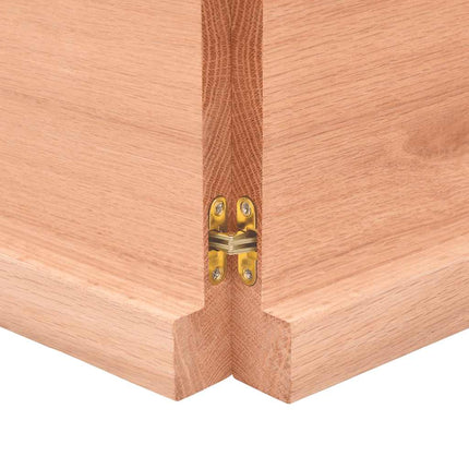 Bordsskiva ljusbrun 120x60x(2-4) cm behandlad massiv ek