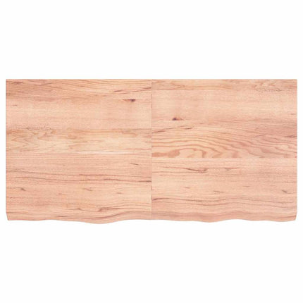 Bordsskiva ljusbrun 120x60x(2-6) cm behandlad massiv ek