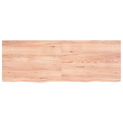 Bordsskiva ljusbrun 140x50x(2-4) cm behandlad massiv ek