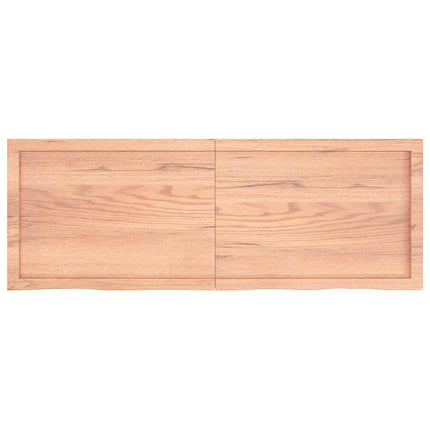 Bordsskiva ljusbrun 140x50x(2-6) cm behandlad massiv ek