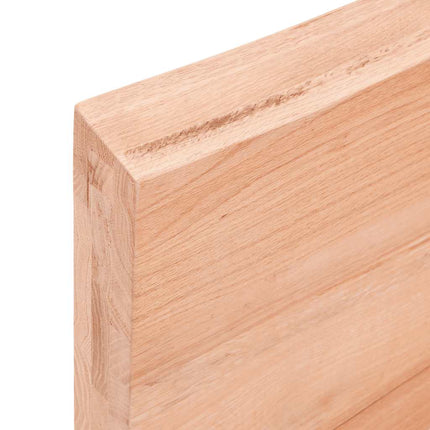 Bordsskiva ljusbrun 140x50x(2-6) cm behandlad massiv ek