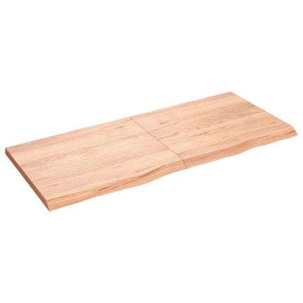 Bordsskiva ljusbrun 140x60x(2-4) cm behandlad massiv ek