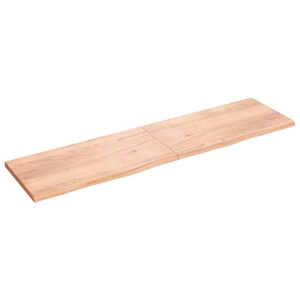 Bordsskiva ljusbrun 200x50x(2-4) cm behandlad massiv ek