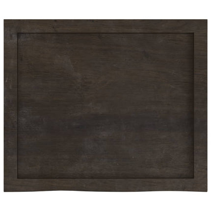 Bordsskiva mörkbrun 60x50x(2-4) cm behandlad massiv ek