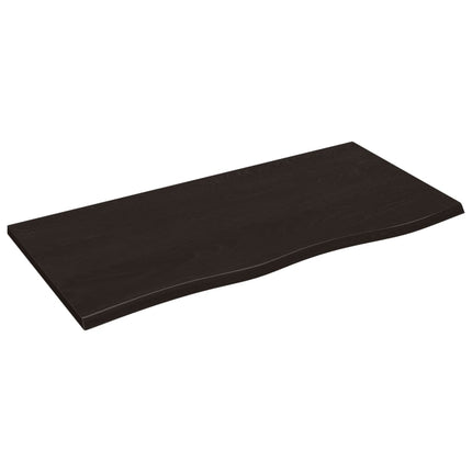 Bordsskiva mörkbrun 100x50x2 cm behandlad massiv ek