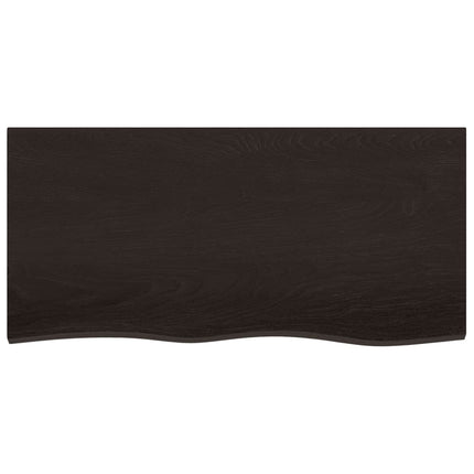 Bordsskiva mörkbrun 100x50x2 cm behandlad massiv ek