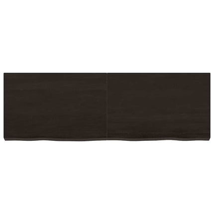 Bordsskiva mörkbrun 120x40x(2-6) cm behandlad massiv ek