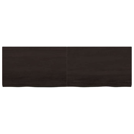 Bordsskiva mörkbrun 160x50x(2-4) cm behandlad massiv ek