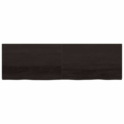Bordsskiva mörkbrun 200x60x(2-4) cm behandlad massiv ek