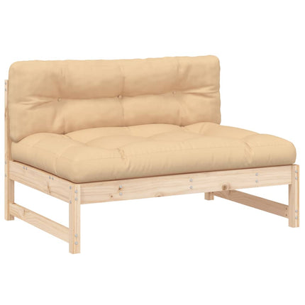 Loungegrupp med dynor 2 delar massivt trä