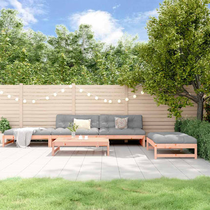 Loungegrupp för trädgården 5 delar massiv douglasgran
