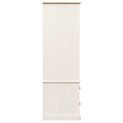 Klädskåp VIGO vit 90x55x170 cm massiv furu