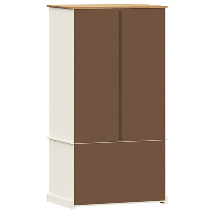 Klädskåp VIGO vit 90x55x170 cm massiv furu