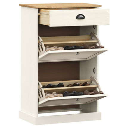 Skoskåp VIGO 60x35x96 cm vit massiv furu