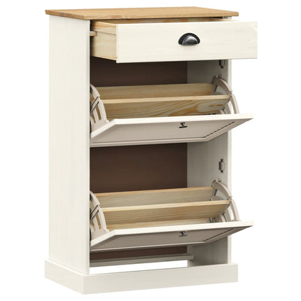 Skoskåp VIGO 60x35x96 cm vit massiv furu