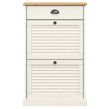 Skoskåp VIGO 60x35x96 cm vit massiv furu