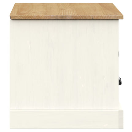 Tv-bänk VIGO vit 106x40x40 cm massiv furu