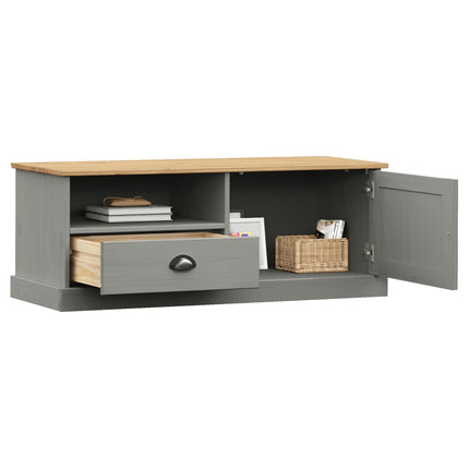 Tv-bänk VIGO grå 106x40x40 cm massiv furu