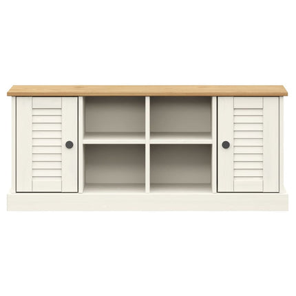 Skobänk VIGO vit 106x35x45 cm massiv furu