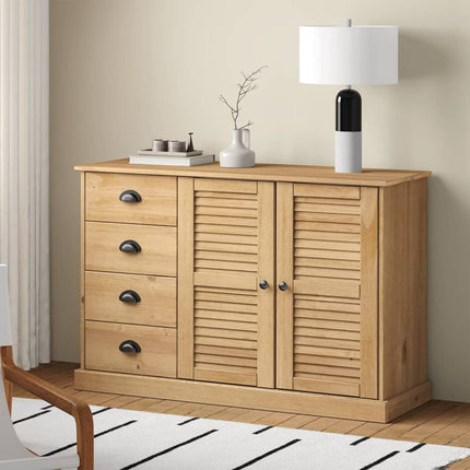 Skänk med lådor VIGO 113x40x75 cm massiv furu