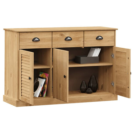 Skänk med lådor VIGO 113x40x75 cm massiv furu