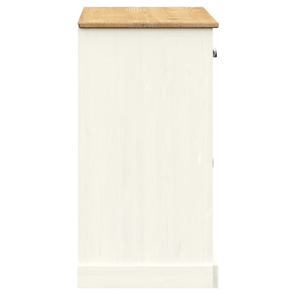 Skänk med lådor vit VIGO 113x40x75 cm massiv furu