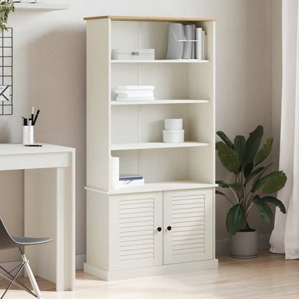 Bokhylla VIGO vit 85x35x170 cm massiv furu
