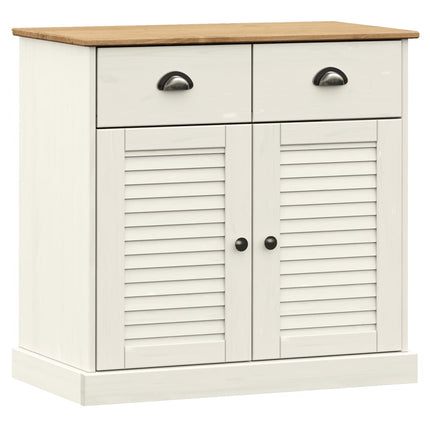 Skänk med lådor VIGO 78x40x75 cm vit massiv furu