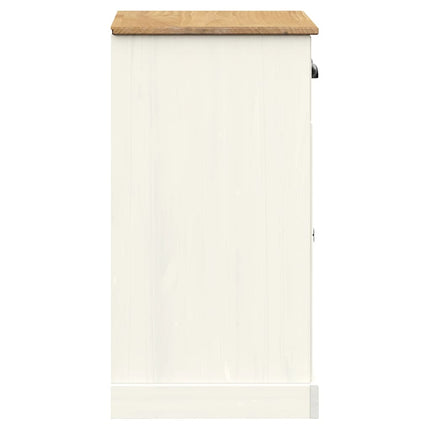 Skänk med lådor VIGO 78x40x75 cm vit massiv furu