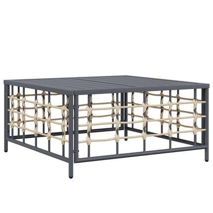 Loungegrupp 6 delar med dynor antracit konstrotting