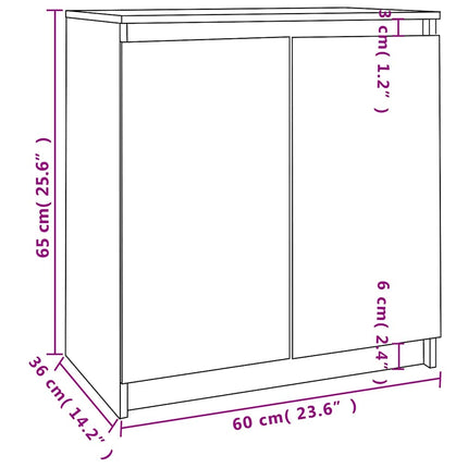 Skåp 60x36x65 cm massiv furu