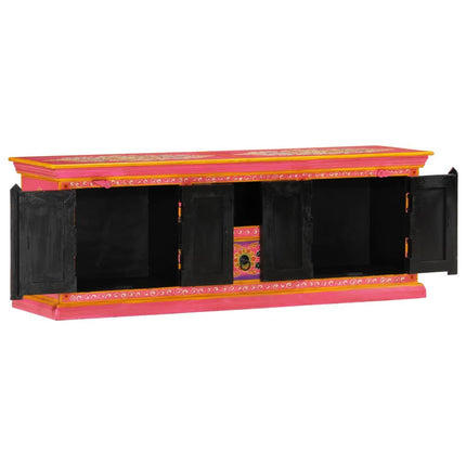 Tv-bänk rosa 110x30x40 cm massivt mangoträ