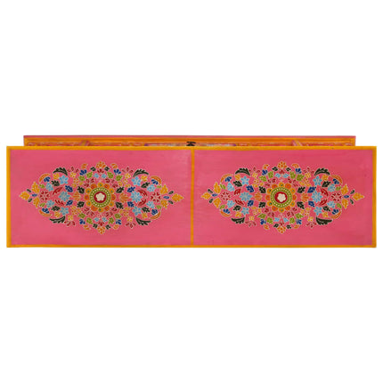 Tv-bänk rosa 110x30x40 cm massivt mangoträ