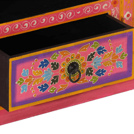 Tv-bänk rosa 110x30x40 cm massivt mangoträ