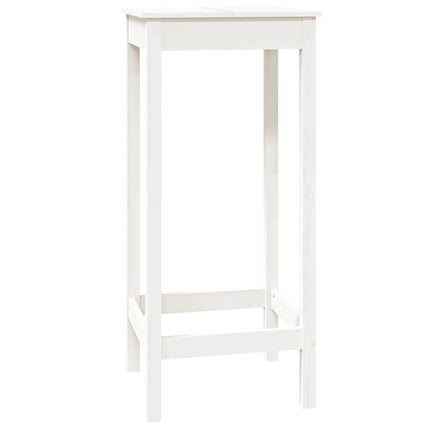 Barbord vit 50x50x110 cm massiv furu