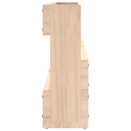 Väggmonterade skoställ 2 st 110x9x23 cm massivt furu