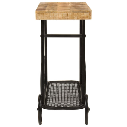 Avlastningsbord 112X36X76 Cm Massivt Mangoträ Och Järn