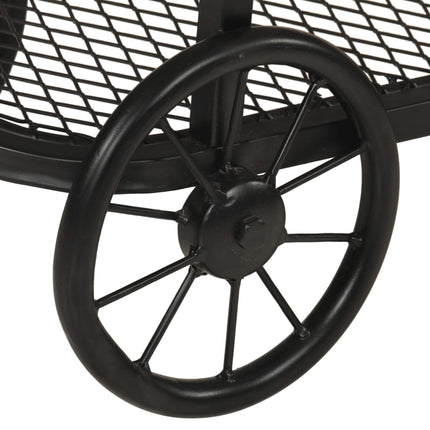 Avlastningsbord 112X36X76 Cm Massivt Mangoträ Och Järn