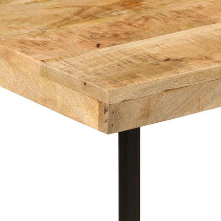 Skrivbord 165x110x77 cm massivt mangoträ och järn