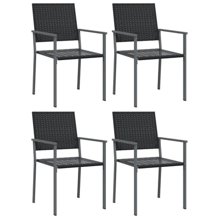Matgrupp för trädgården 5 delar konstrottning & stål