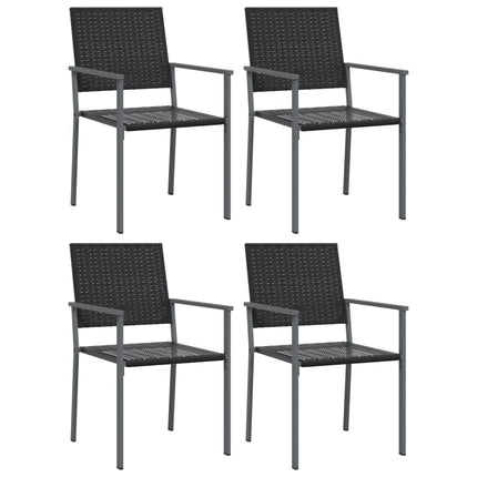 Matgrupp för trädgården 5 delar konstrottning & stål
