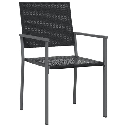 Matgrupp för trädgården med dynor 7 delar konstrotting & stål