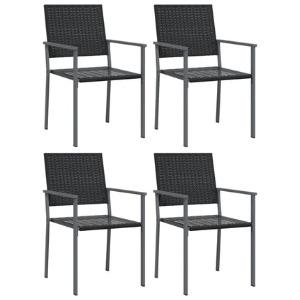 Matgrupp för trädgården 5 delar konstrottning & stål