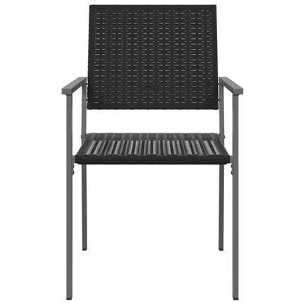 Trädgårdsstolar 6 st svart 54x62,5x89 cm konstrotting