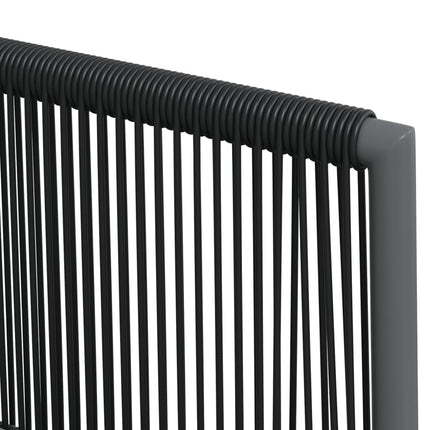 Trädgårdsstolar 6 st med dynor svart konstrotting